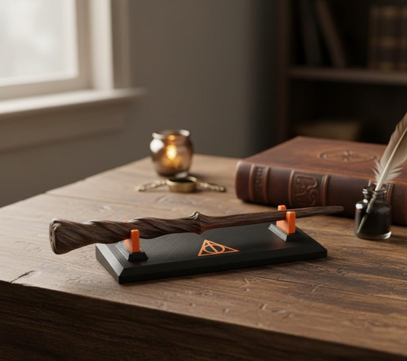 Fusked Magic Wand Stand - Black Plastic Display Stand for Wizard Wands - Image 1